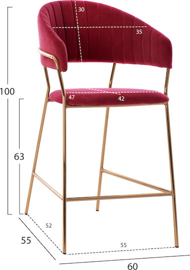 Σκαμπό Μπαρ Theodore 60x55x100εκ. Σκαμπό Μπαρ Theodore 60x55x100εκ.