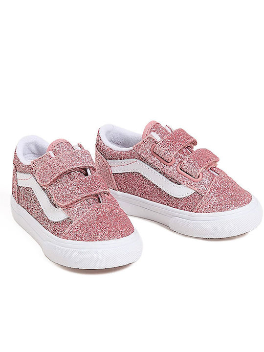 Old Skool Kinder Sneakers mit Klettverschluss Rosa