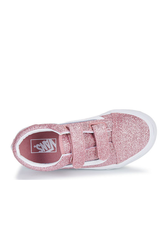 Old Skool Kinder Sneakers mit Klettverschluss Rosa
