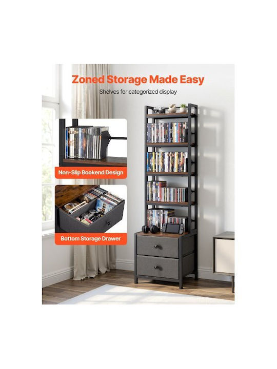 Living Room Cabinet Made of Black Metallic 40x30x143.5cm