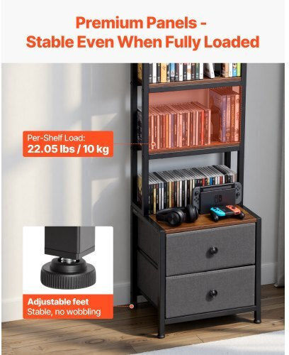 Living Room Cabinet Made of Black Metallic 40x30x143.5cm