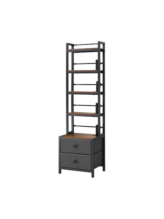 Living Room Cabinet Made of Black Metallic 40x30x143.5cm