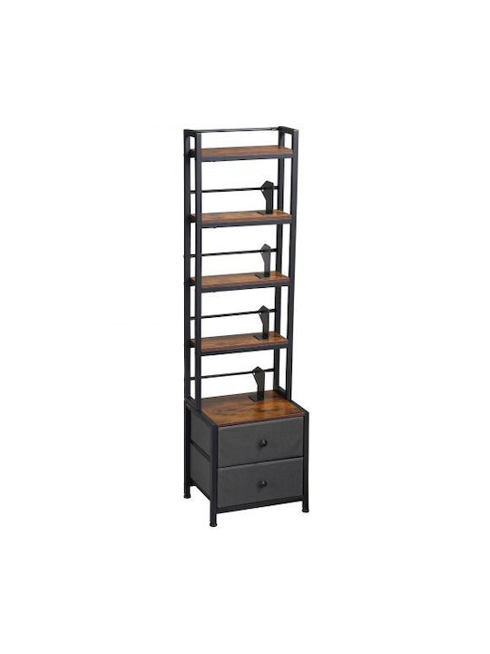 Living Room Cabinet Made of Black Metallic 40x30x143.5cm