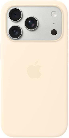 Apple Силиконов Калъф със Съвместима с Magsafe Задна Корица Ванилия iPhone 18 Pro / 17 Pro