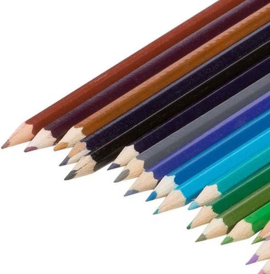 Topwrite Set 12 Colored Pencils Sharpener Storage Tube Multicolour