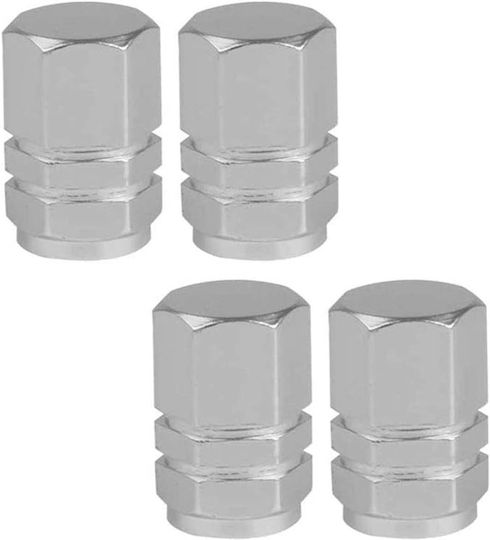 Dunlop Car Tire Valve Caps Gray 5 Pieces