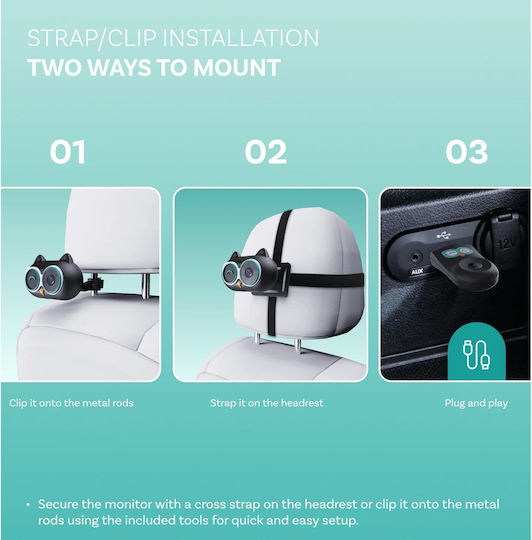 Ottocast Adaptor Multimedia Wireless 2-în-1 Carplay Android Auto Monitor Video Pentru Bebeluși 1080p Plug Play Negru