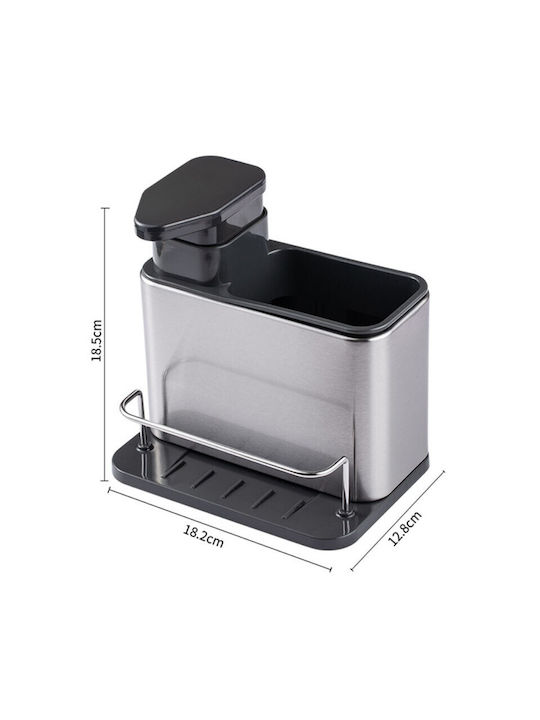 Alista Home Küchenspender Kunststoff mit Schwammhalter Schwarz 250ml