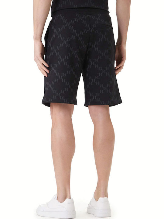 Logo Sports Men's Black Shorts
