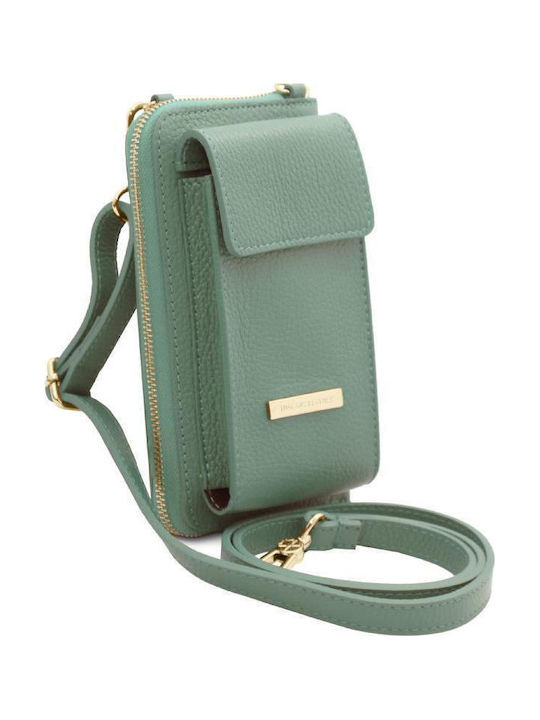 Large Leather Women's Travel Wallet Green