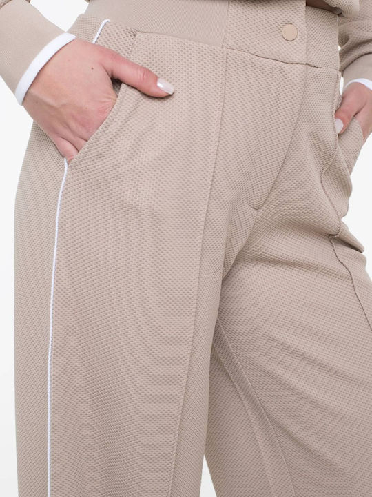 Pantaloni Dama Din Țesătură Sand