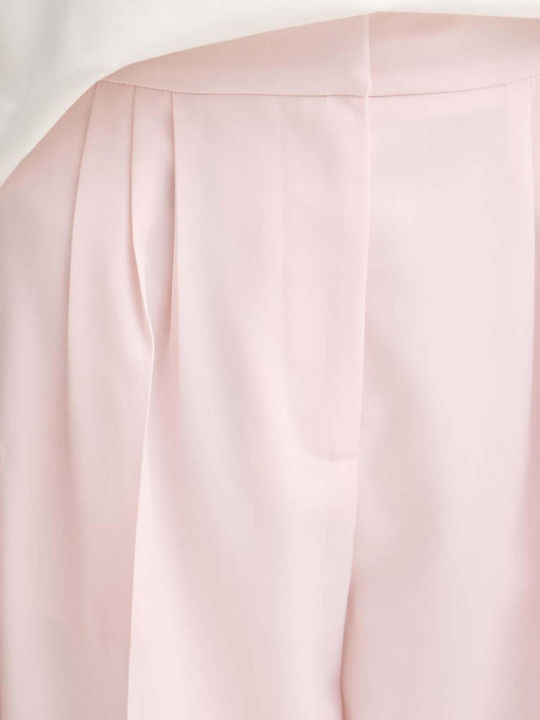 Women's Fabric Capri Trousers Pink