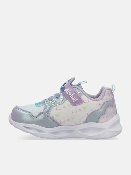 Marvel Παιδικά Sneakers με Φωτάκια Λιλά