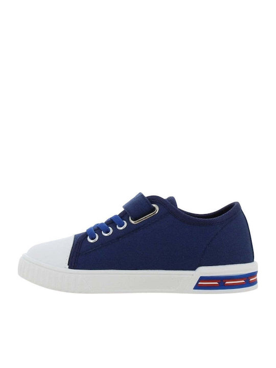 Kids Sneakers Anatomic with Hoop & Loop Closure & Lights Blue