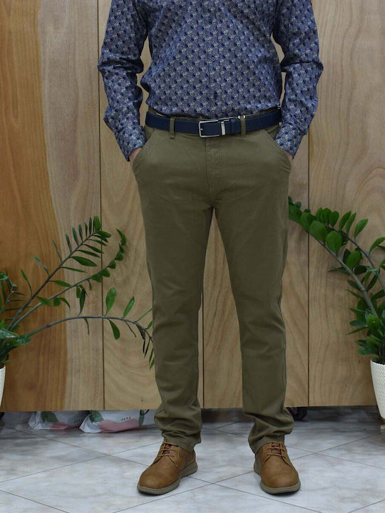Παντελόνι Chino Ελαστικό σε Slim Εφαρμογή Καφέ