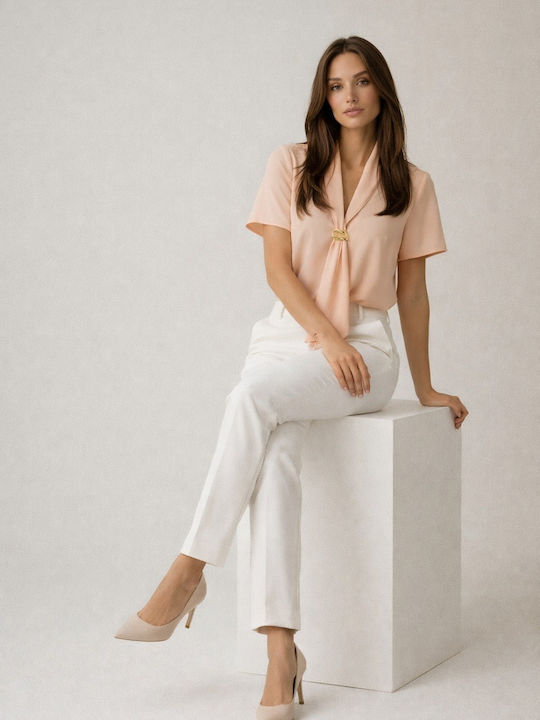 Short Sleeve Women's Shirt Salmon