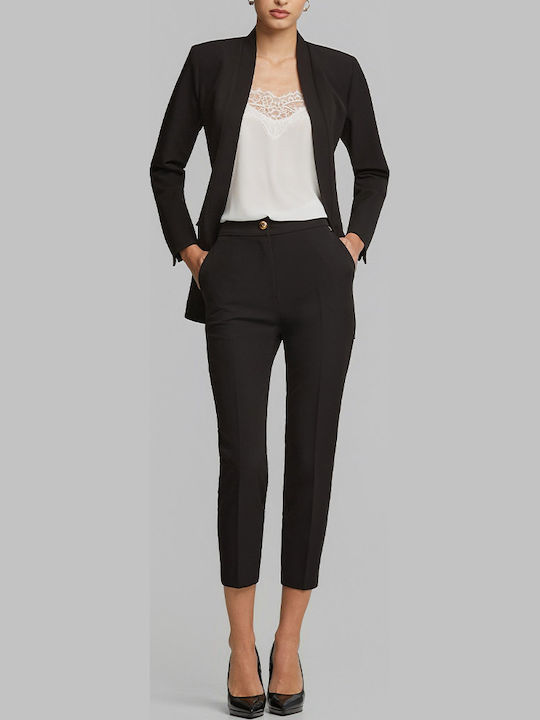 Lynne Women's Waisted Blazer Black