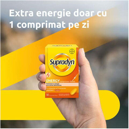 Bayer Supradyn Energy Coenzima Q10 Vitamina pentru Susținerea Imunității, Pielii și Acțiune Antioxidantă Energy 15 comprimate efervescente