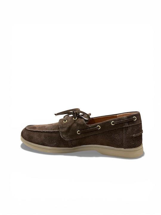 Boat Shoes De Damă Din Piele În Culoare Maro