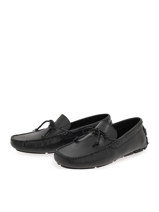 Leather Men's Loafers in Black Colour