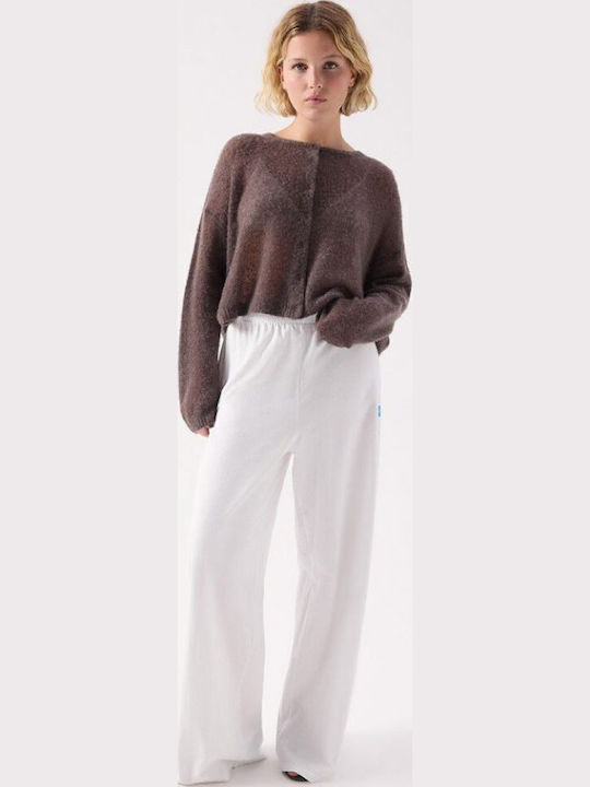 Women's Knitted Cardigan with Buttons Brown