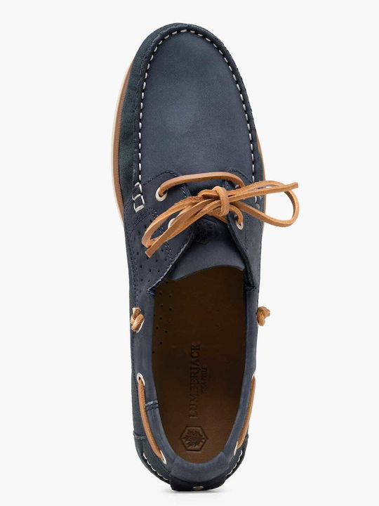 Leather Men's Boat Shoes in Blue Colour