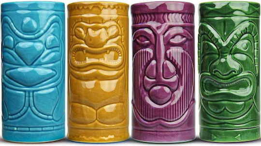 Mikamax Set 4 Tiki Becher Tropische Cocktails Mm04070