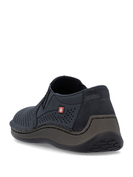 Herren Freizeitschuhe Leder Blau