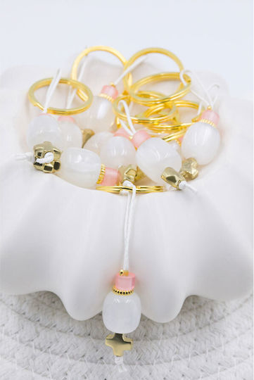 Kymi Christening Charm Keychain White 50 Pieces