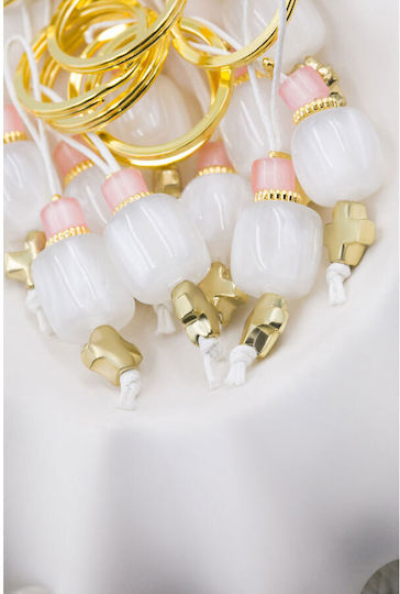 Kymi Christening Charm Keychain White 50 Pieces