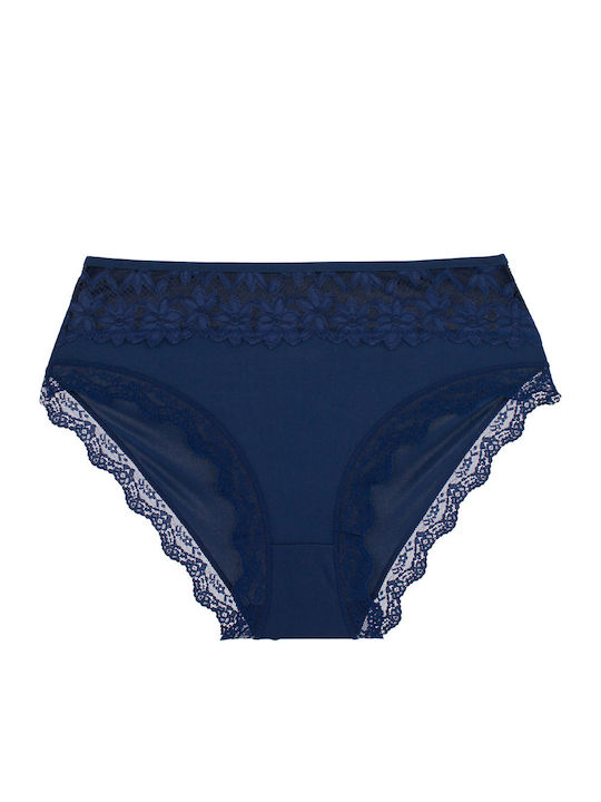 Slip Pentru Femei Talie Înaltă MultiPack Cu Dantelă Multicolore 4 Pack Plus Size