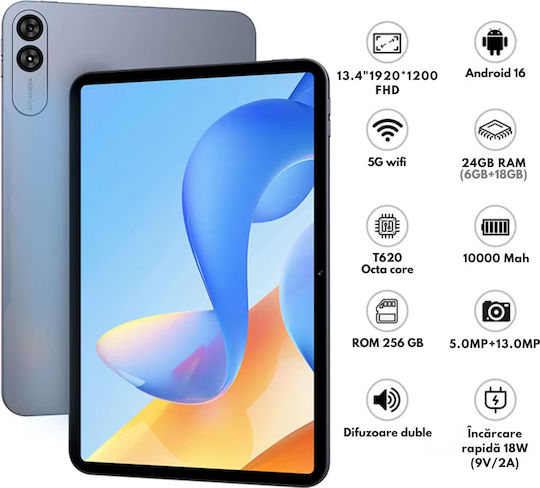 2-in-1 13.4" Tablet (6GB/256GB) Γκρι