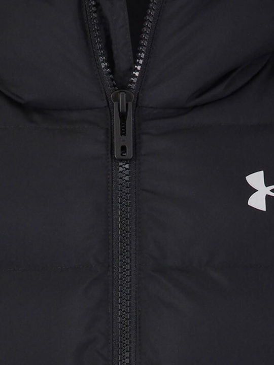 Waterproof Kids Sports Sleeveless Windproof Jacket with Hood Black