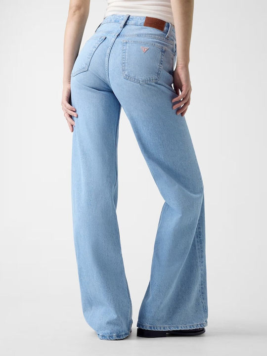 High Rise Women's Flared Jean Pants White