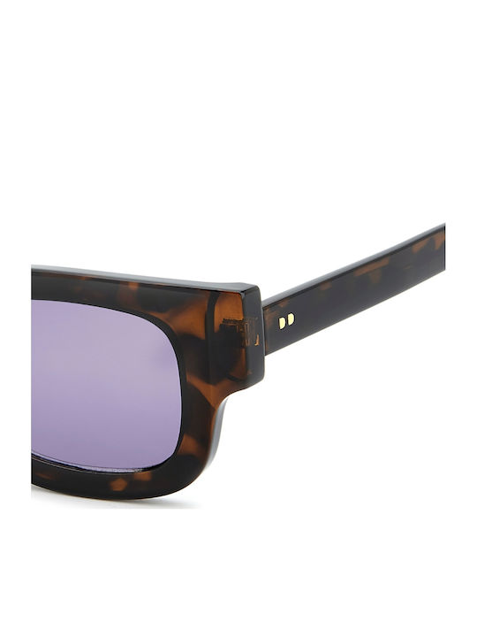 Prive Revaux Unisex Sunglasses with Brown Tartaruga Horn-Rimmed Frame and Purple Lens PR3006/G/S-086U1