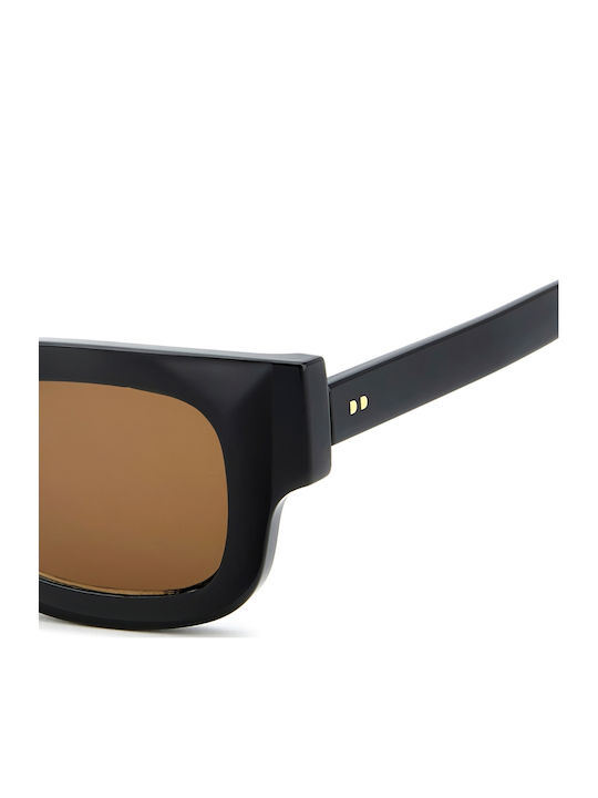 Prive Revaux Unisex Sunglasses with Black Horn-Rimmed Frame and Black Lens PR3006/G/S-80770