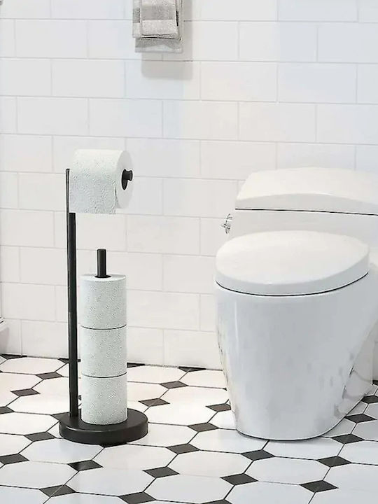 Metallische Toilettenbürste Badezimmer Schwarz