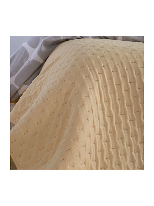 Nef-Nef Homeware Adelle Tagesdecken Halbdoppel Microfiber Gelbe 180x240cm