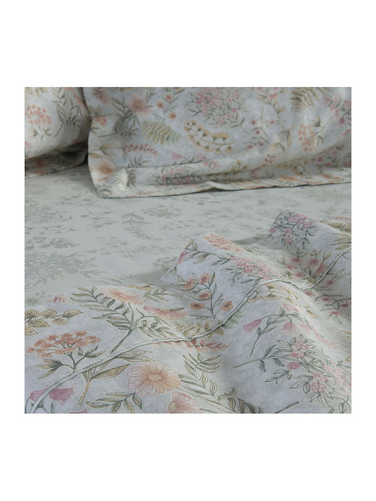 Nef-Nef Homeware Blessing Κουβερλί Υπέρδιπλο Βαμβακοσατέν Πράσινο 240x230cm
