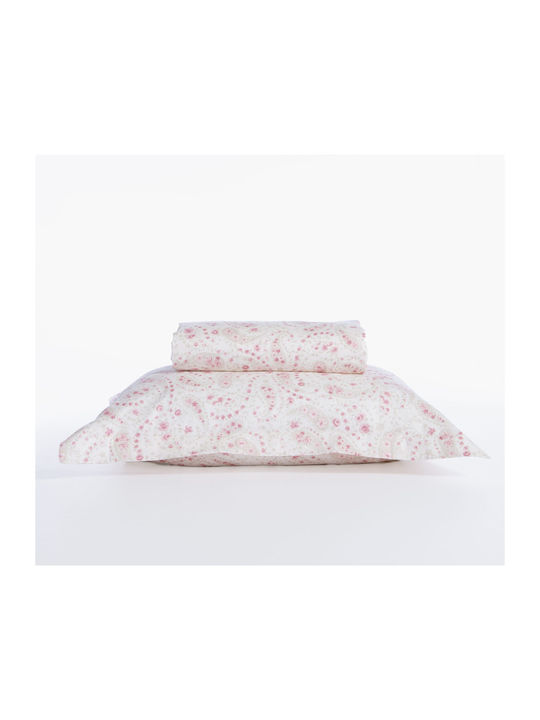 Nef-Nef Homeware Mirelle Κουβερλί Υπέρδιπλο από Πολυεστέρα Ecru/pink 240x230cm