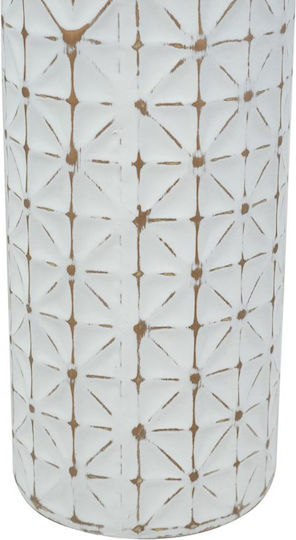 Artekko Dekorative Vase Metallisch Nyx Weiß Φ12,7xΥ76,2cm