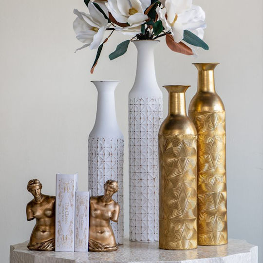 Artekko Decorative Vase Metallic Nyx Gold Diameter 14xHeight 59cm
