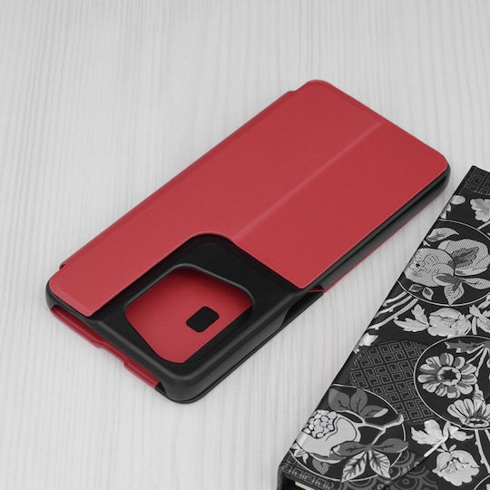Book-style Case Oppo Reno8 Pro Stand Desk Holder Set Sticker Efold Red