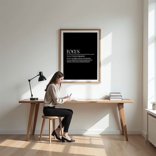 Quote Poster Focus William Heard Kilpatrick Pq149 30cm X 40cm Premium Black Wooden Frame