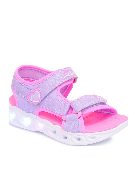 Sandale Tip Pantof Heart Lights Violet
