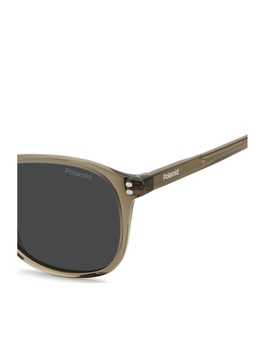 Polaroid Herren Sonnenbrillen mit Braun Horn umrandetem Rahmen und Gray Glas PLD4203/S/X 09Q/M9