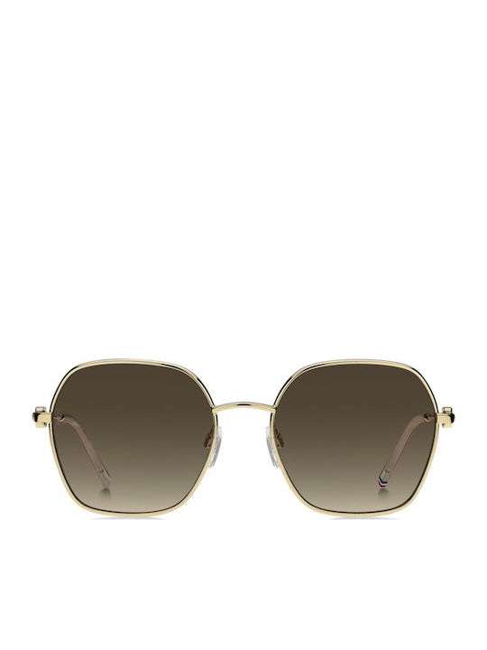 Tommy Hilfiger Women's Sunglasses with Beige Metallic Frame and Beige Gradient Lenses TH2150/S 84E/HA