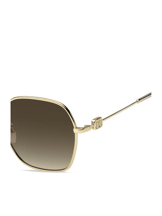 Tommy Hilfiger Women's Sunglasses with Beige Metallic Frame and Beige Gradient Lenses TH2150/S 84E/HA