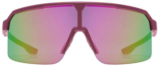 Uvex Cycling Glasses with Pink Frame and Mirror Photochromic Lenses