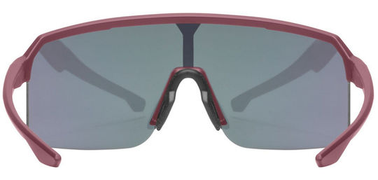Uvex Cycling Glasses with Pink Frame and Mirror Photochromic Lenses